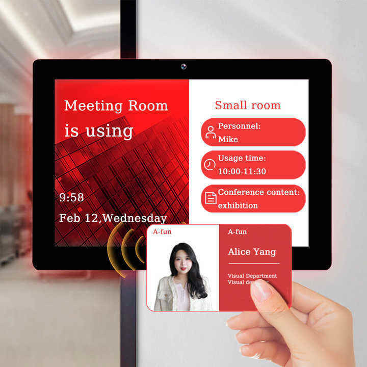 Sistema di prenotazione della sala riunioni RK3568 da 14 pollici Tablet Android Luce LED circostante