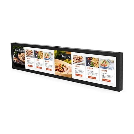 Macchina pubblicitaria a barre a muro da 19 pollici 1920x360 Tablet Android