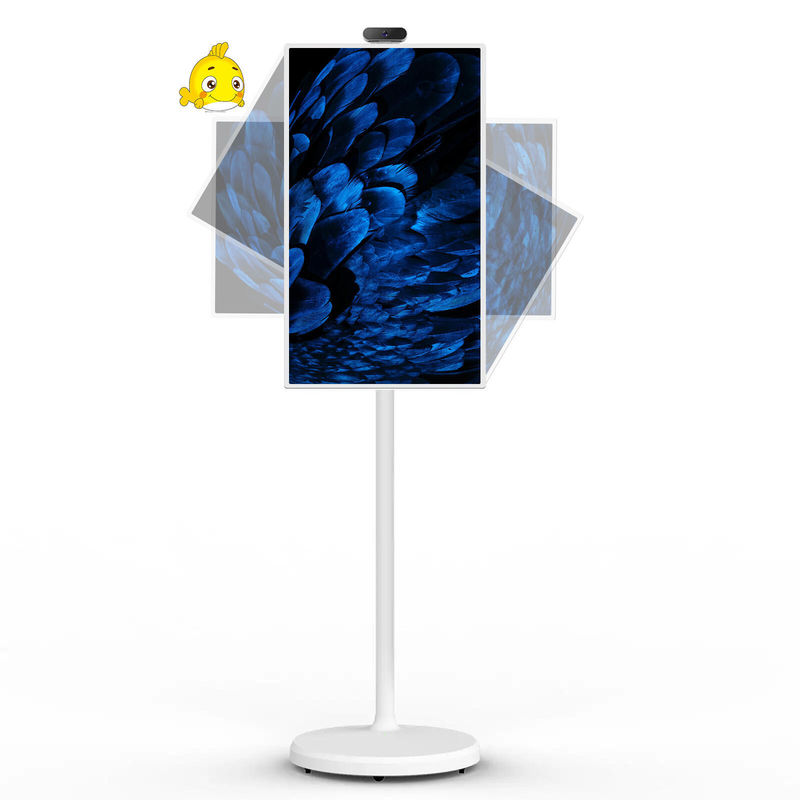 Portable Indoor 24 Inch Android Moving Smart Stand By Me Suolo Standing Smart TV
