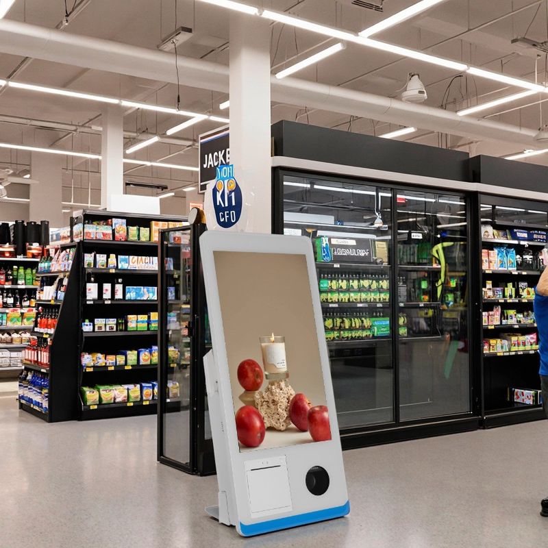 Supermercato Checkout All-in-one Touch Screen Registratore di cassa 15,6 pollici Terminale POS Kiosk self-service con pagamento NFC QR