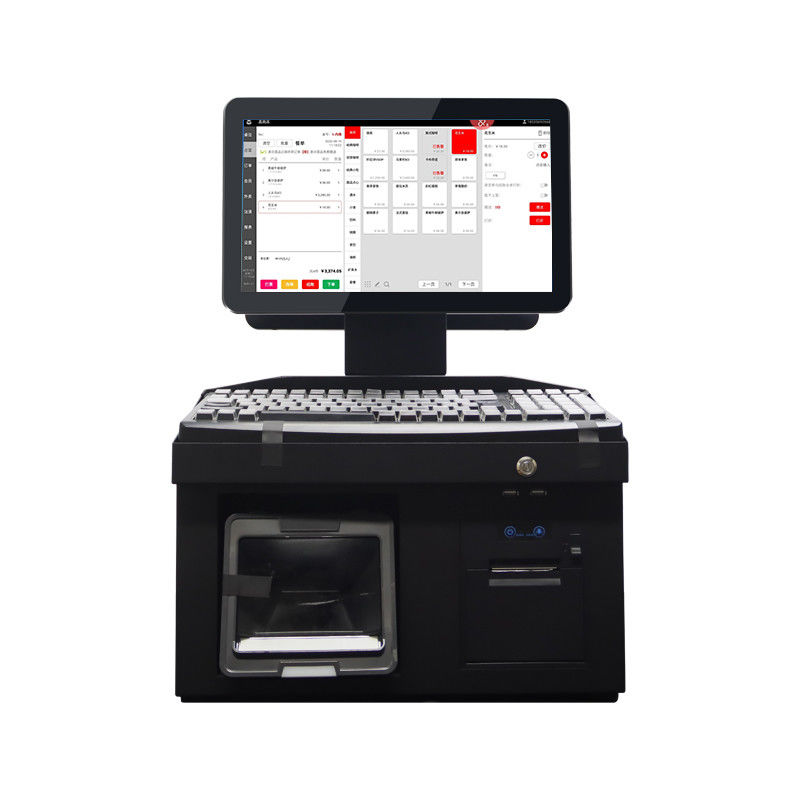 Sistema POS a doppio schermo da 14 pollici Tecnologia di stampa a trasferimento termico per Android Win7/10 Terminale POS All-in-One