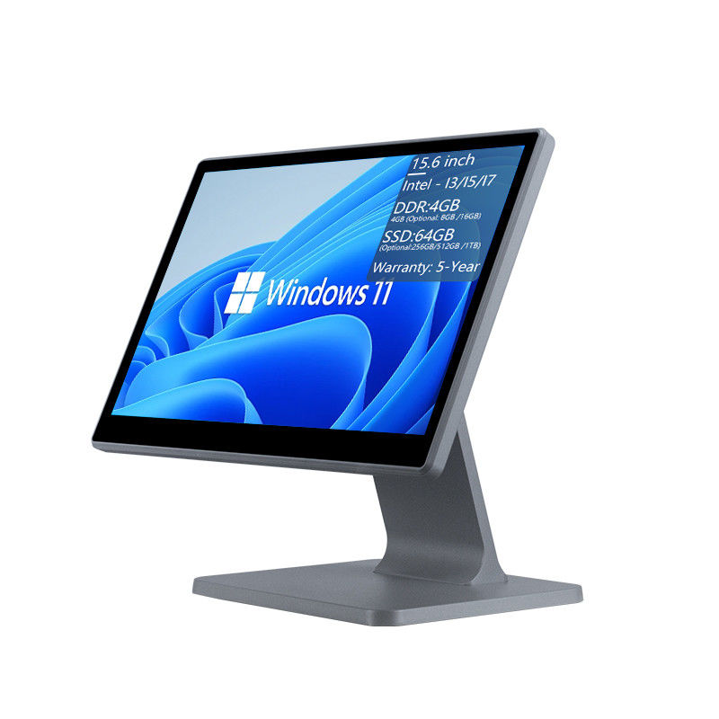 Memoria DDR3 da 4 GB Terminale POS da 15,6 pollici per ristoranti, sistema POS touch all-in-one, sistemi POS Win