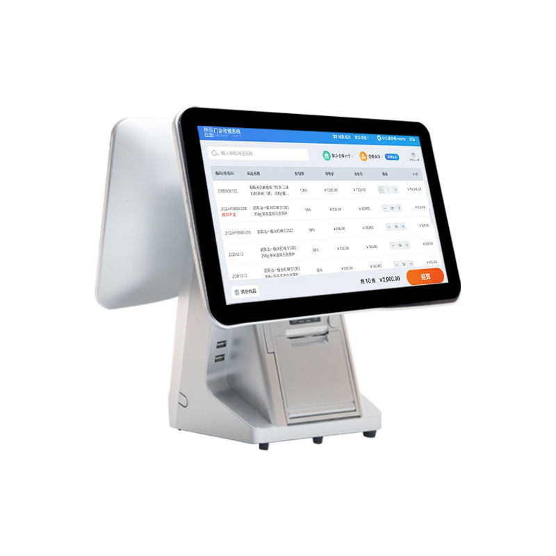 15.6' 14' Dual Screen Android Systems POS Machine con cassetto per il pagamento in contanti e terminal POS Smart Software All-in-One Touch