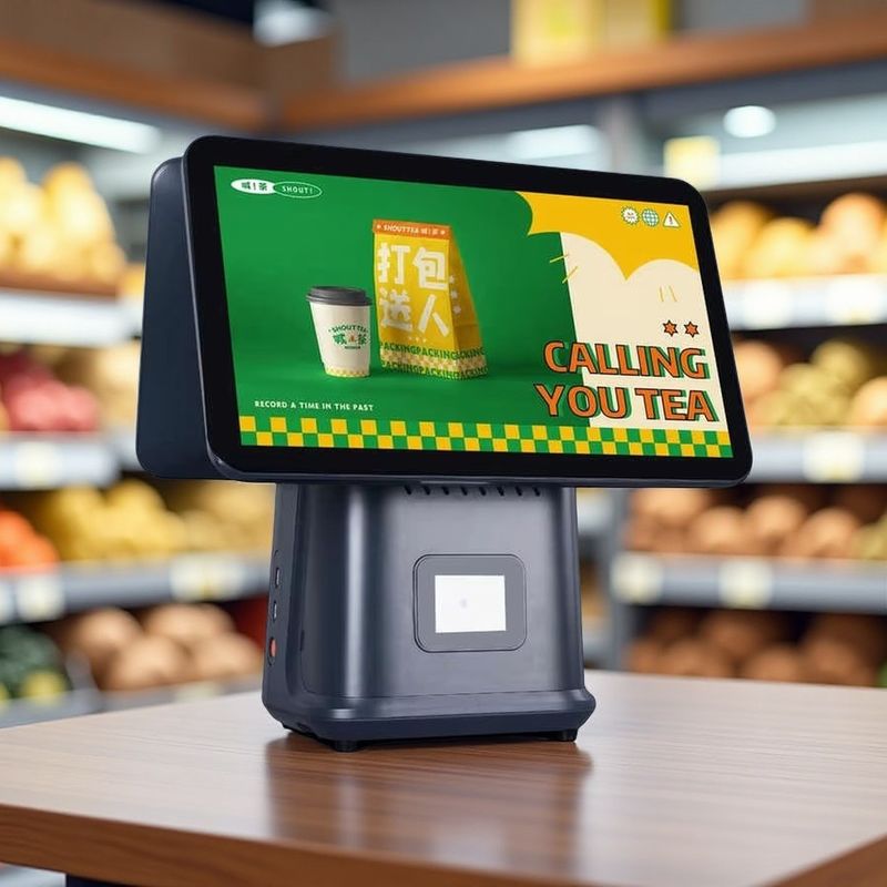 Macchina POS al dettaglio da 15,6 pollici Terminale POS Android con scanner e stampante 4GB di memoria DDR4 64GB di capacità del disco rigido