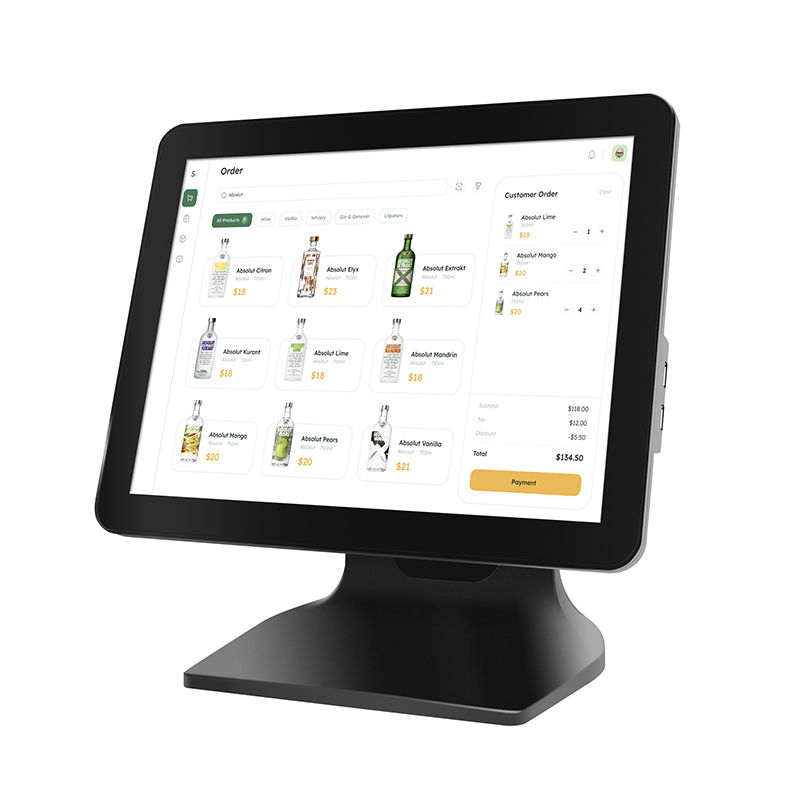Registratore di cassa POS con memoria grande da 15,6" 8+256GB, schermo touch 1080P Win10, con display cliente