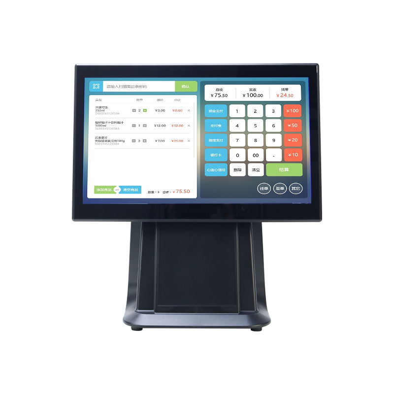 Alta prestazione 15,6" I3 Processore touch screen POS All In One Supermarket Retail POS Machine con visualizzazione del cliente