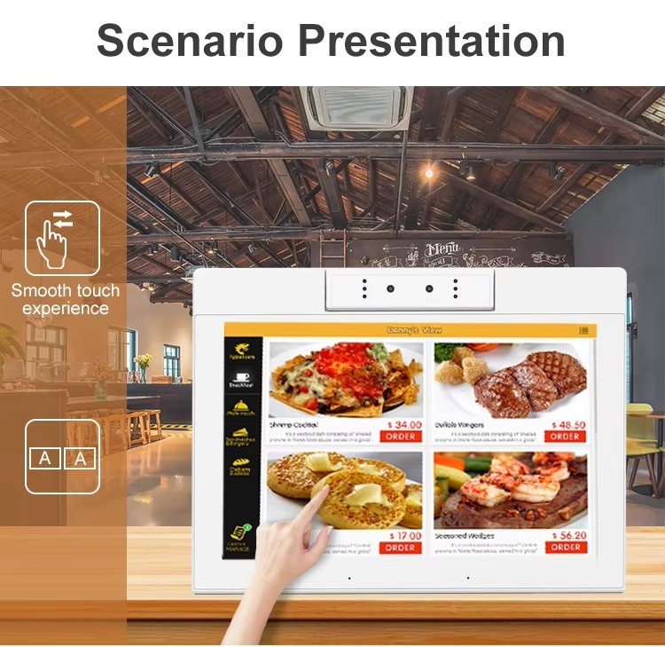 tablet Android a forma di L da 10,1 pollici per PC, WiFi, NFC, touchscreen, quad core, smart office, chiosco self-service, uso aziendale