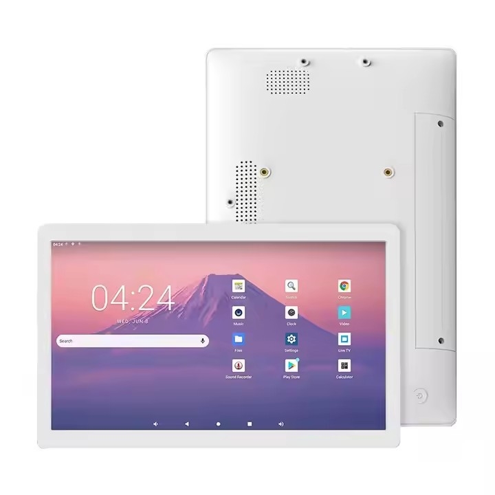 Tablet PC Android da 14 pollici da parete con montaggio a parete, 4G LTE POE NFC Touch screen per bambini, istruzione, apprendimento, ufficio intelligente, lettore di poster digitali