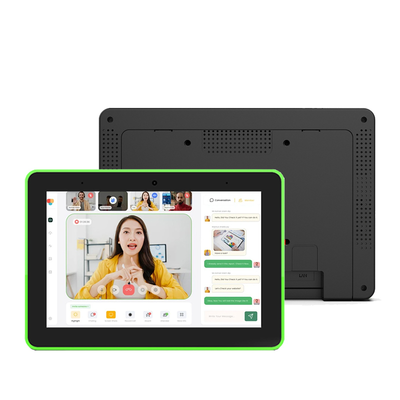 8 pollici per il montaggio a parete business touch screen POE NFC tablet android pc con luce a LED Display di segnaletica digitale sistema di prenotazione della sala riunioni