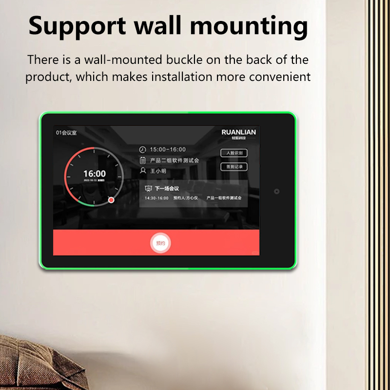 10.1 pollice di montaggio a parete schermo trincea tablet pc android sistema di prenotazione sala riunioni