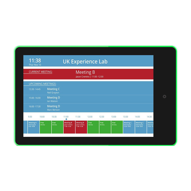 15.6 pollici di montaggio a parete Android Tablet PC con RK3566 Quad Core LED Light Bar per la prenotazione della sala conferenze