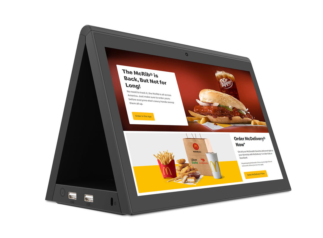 Tablet Android da 10 pollici con doppio schermo RK3288 Desktop POE Advertising Tablet PC