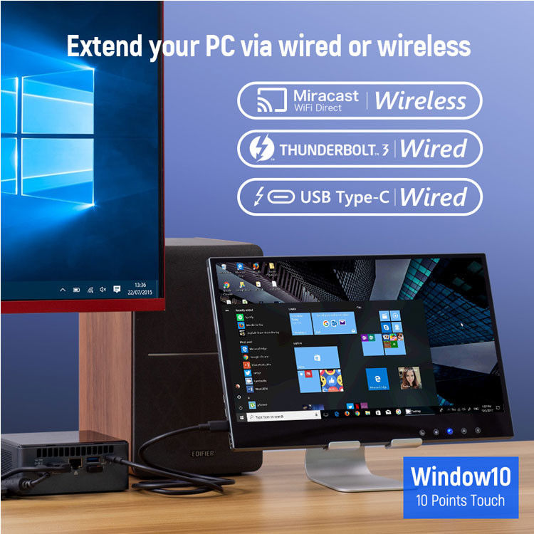 Monitor touchscreen IPS Full HD ultra-sottile da 15,6 pollici Hopestar per uso commerciale e industriale