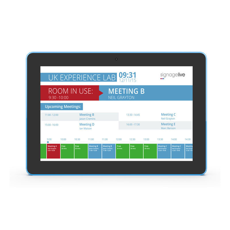 Tablet PC Android da 10,1 pollici IPS alimentato da POE con RK3288 Quad Core per sale riunioni