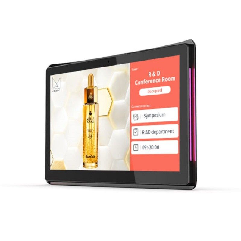 Tablet Android da parete per sala riunioni da 10,1 pollici con NFC, POE e barra luminosa a LED