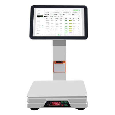 15.6 + 14 pollici terminale POS a doppio touch screen con scanner di codici a barre e stampante termica per il commercio al dettaglio